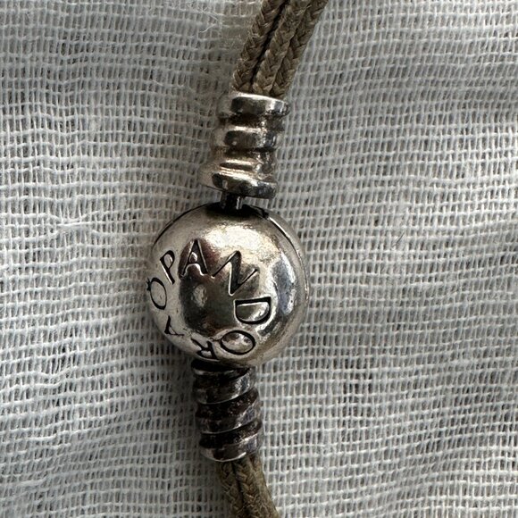 Authentic PANDORA Multi Strand Cord Bracelet - Approx. 7.25" (side to side) - Picture 10 of 14